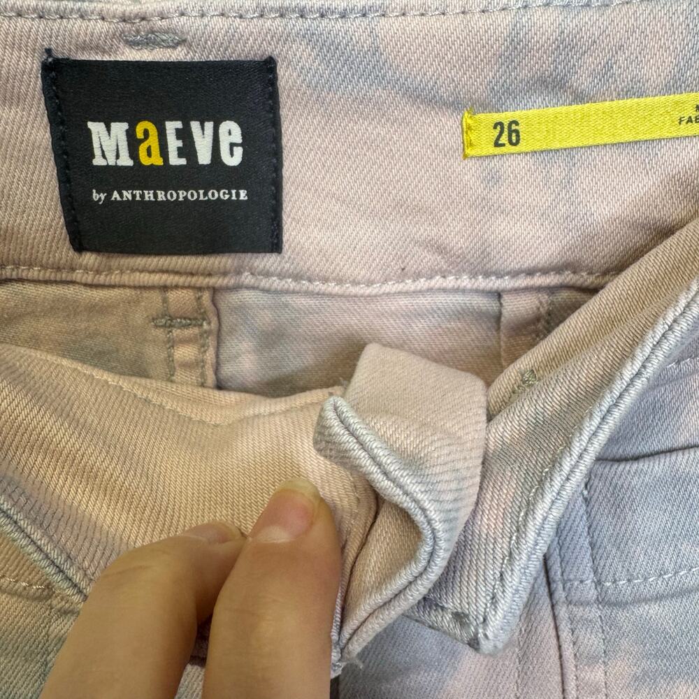 Maeve Pastel Pink & Lavender Wide-Leg Jeans - Picture 7 of 8